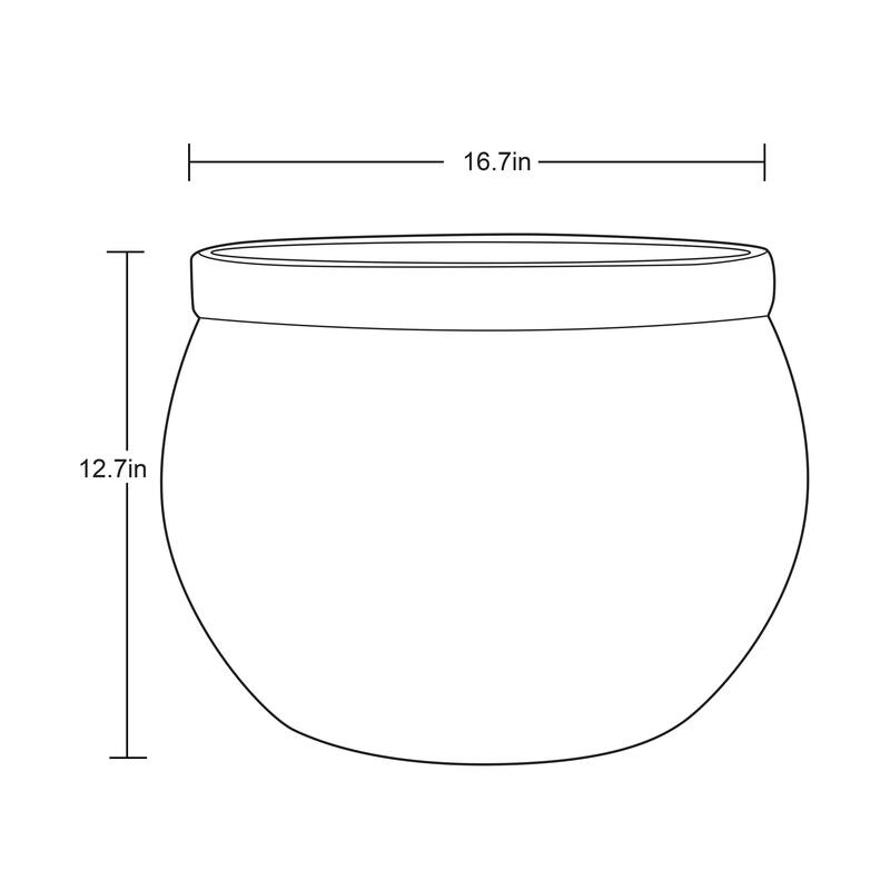 Southern Patio Giacomo Resin 16.8-inch Outdoor Planter