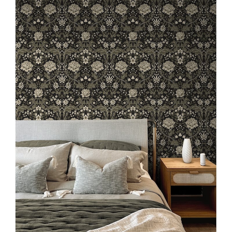 NextWall Honeysuckle Trail Peel and Stick Wallpaper