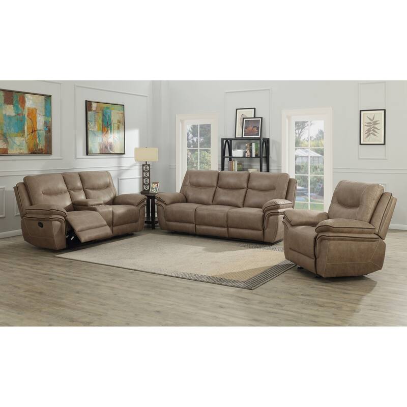 Steve Silver Irrigone Faux Leather Reclining Loveseat with Storage