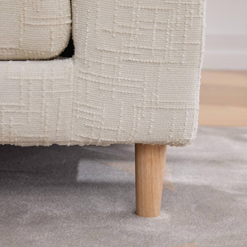 Modern fabric bedside bench with armrests