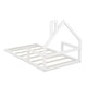 preview thumbnail 12 of 23, Playful Design Wood Floor Bed with House-shaped Headboard