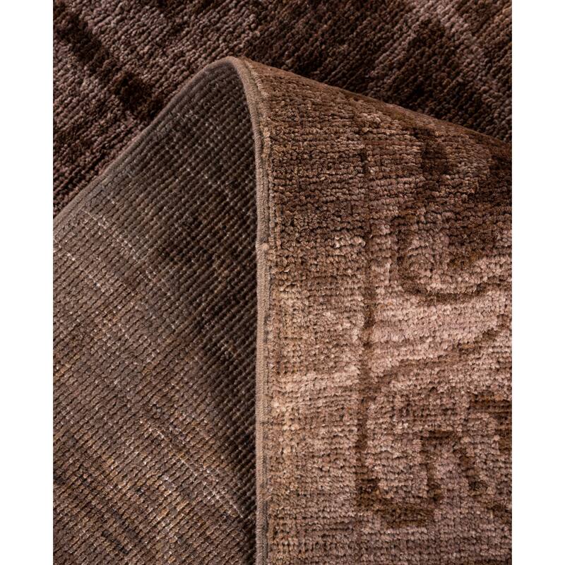Overdyed One-of-a-Kind Hand-Knotted Area Rug - Brown - 10' 2" x 12' 10"