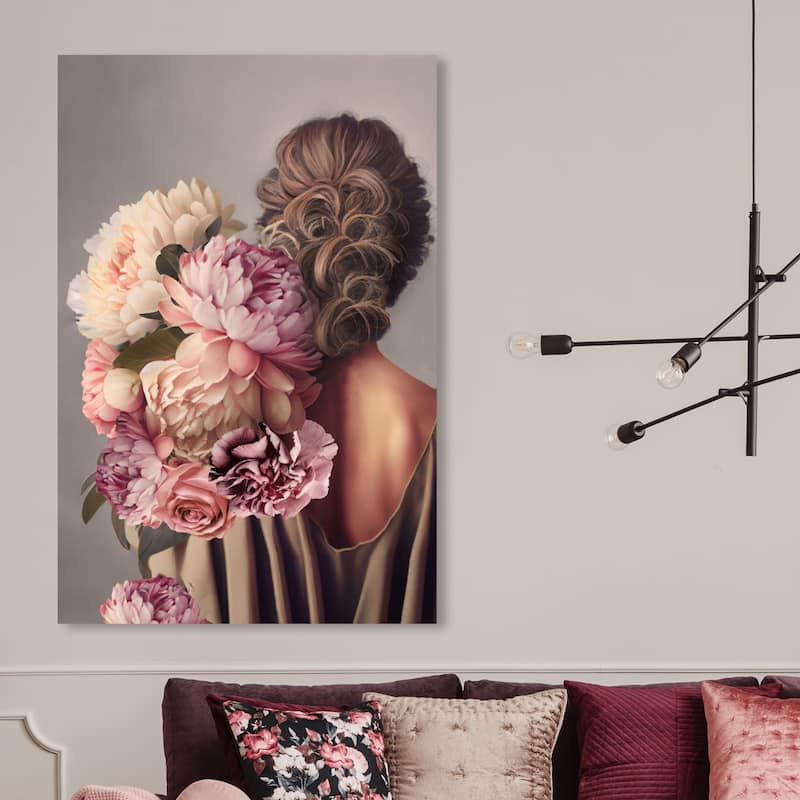 Wynwood Studio Fashion and Glam Rachel Brown and Taupe Traditional Wall Art Canvas Print - 45 x 30