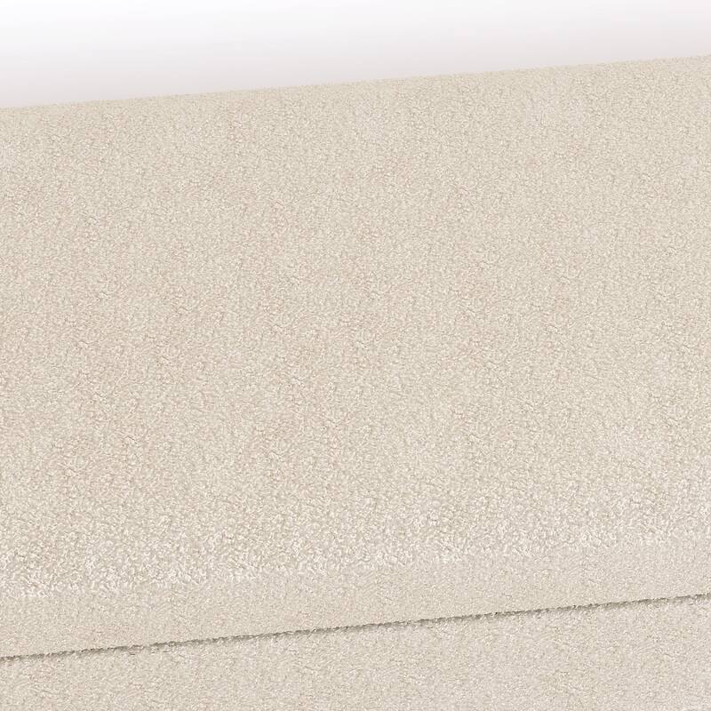 Roomfitters Teddy Velvet Storage Stool with Hidden Compartment, Compact Accent Ottoman for Bedroom, Living Room