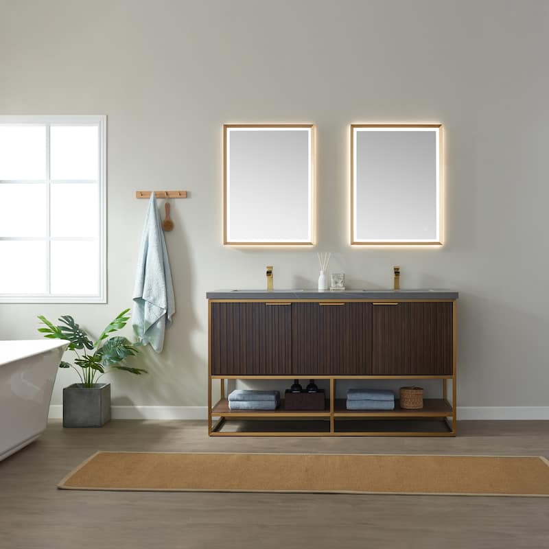 24'' Rectangle LED Lighted Accent Bathroom/Vanity Wall Mirror - 24"x 32"