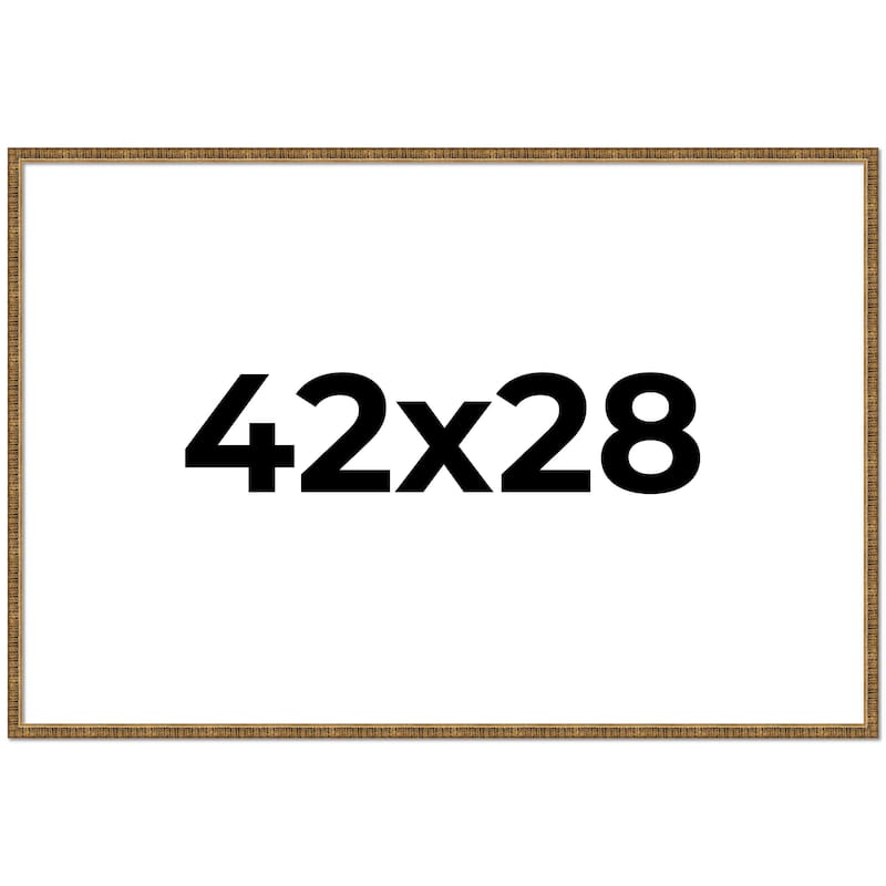 42x28 Frame Gold Kingsley Distressed Solid Wood Picture Frame Width