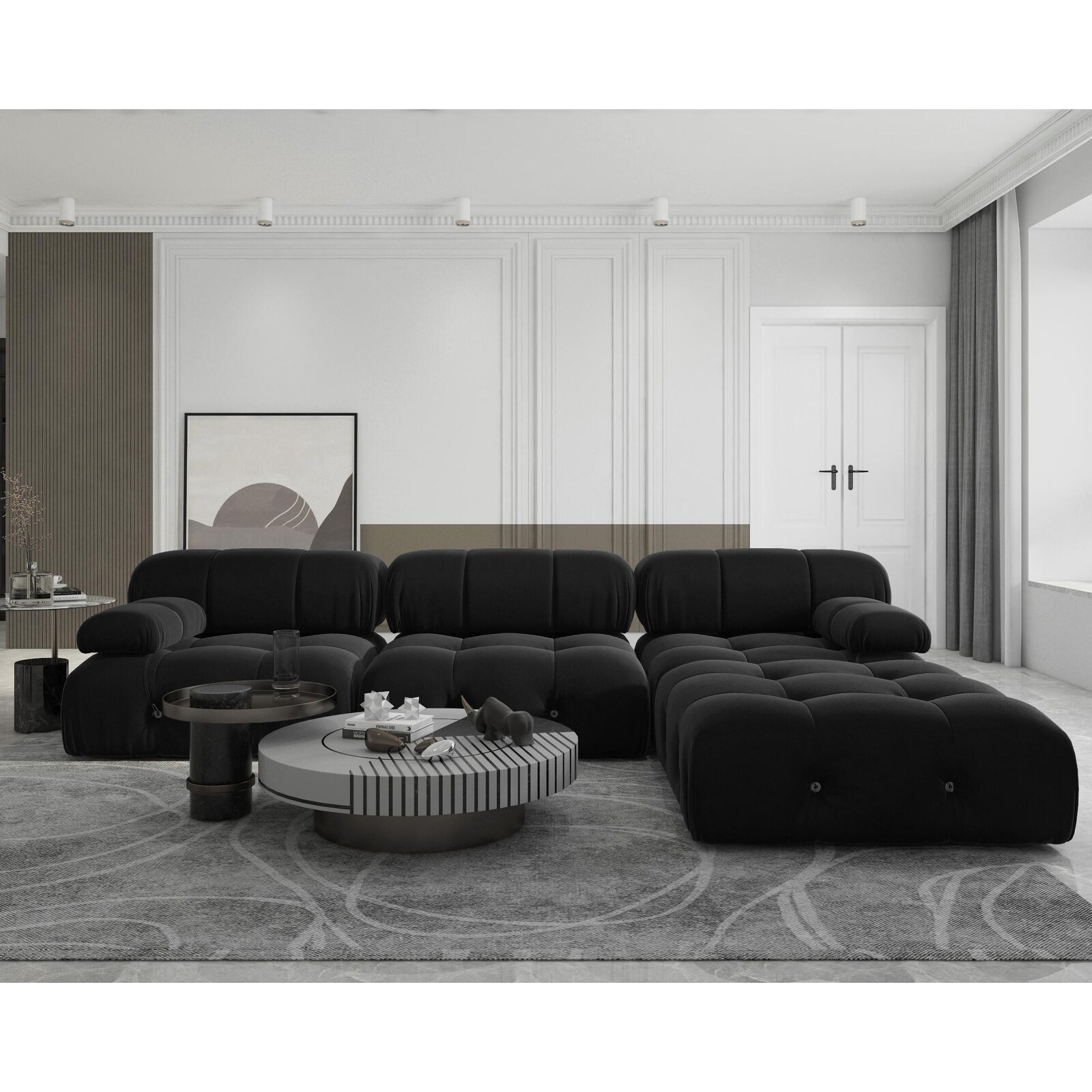 Mobilis modern hotsell large microfiber velvet