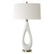 preview thumbnail 4 of 6, Uttermost Promenade White Table Lamp - 33.25" H X 18" W X 12" D