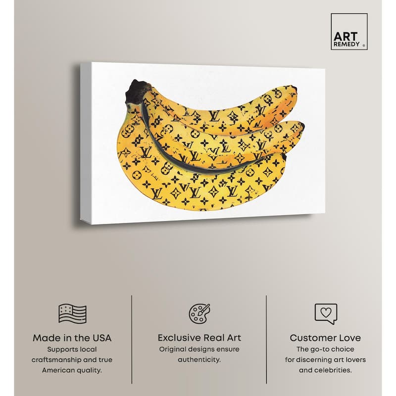 Fashion Bananas Canvas by Art Remedy, Gallery Wrapped