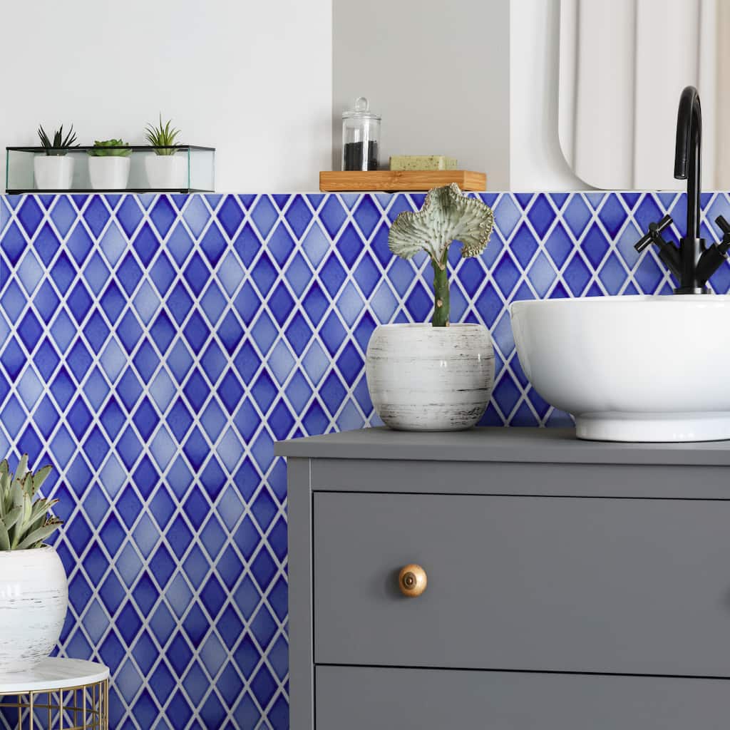 Merola Tile Hudson Kite Niagara 10-1/4" x 11-3/4" Porcelain Floor and Wall Mosaic Tile