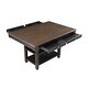 preview thumbnail 3 of 3, Wooden Counter Height Table with 4 Drawers and 2 Open Shelves, Brown