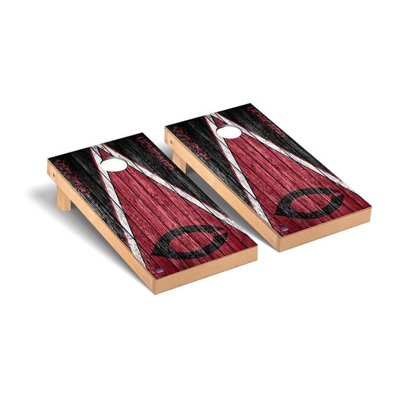 slide 2 of 5, Chicago Maroons Triangle Cornhole Board Set