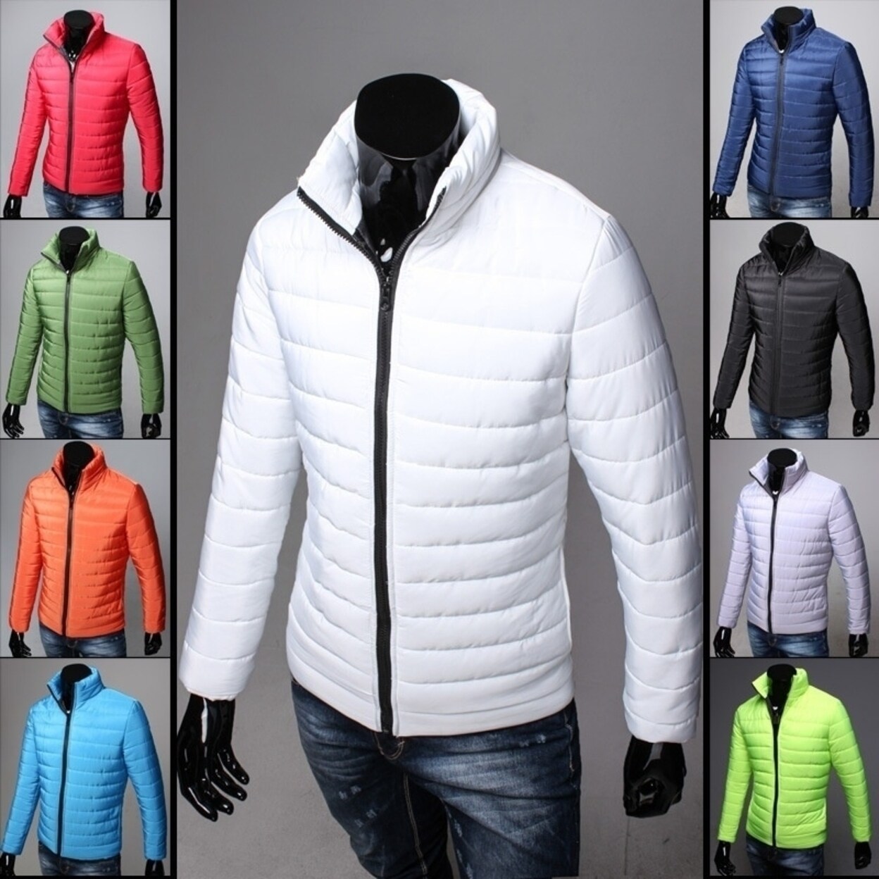 Shop Men S Simple Winter Leisure Slim Collar Short Mianfu Men