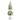 3' Flocked Christmas Tree Topiary with 50 LED Lights and Pine Cones - Green