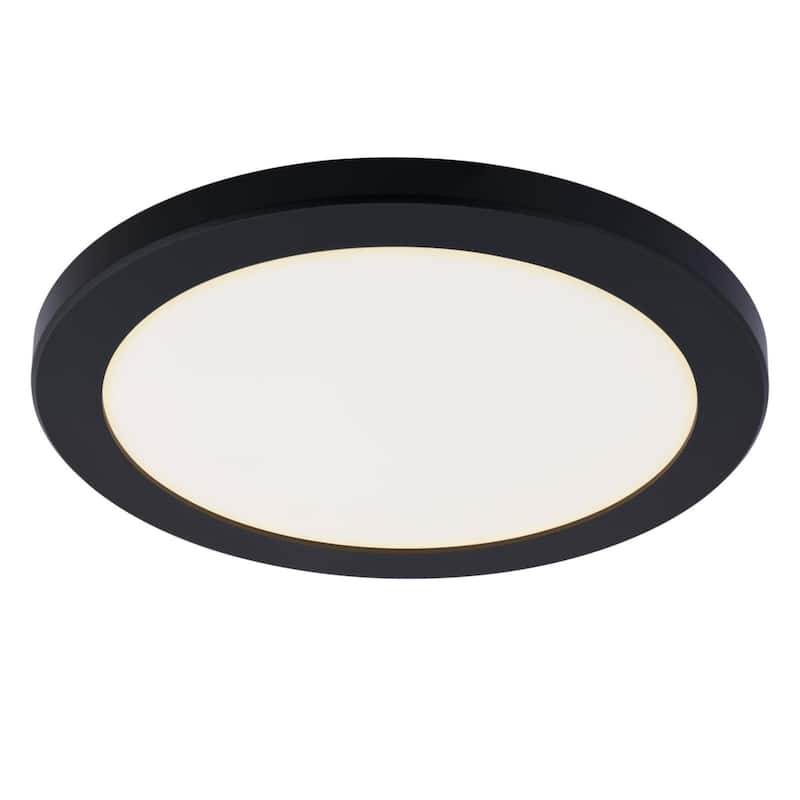 Westinghouse Lighting 12 Inch 22 Watt Dimmable LED Indoor Flush Mount Fixture with Color Temperature Selection - 12 Inch - Black