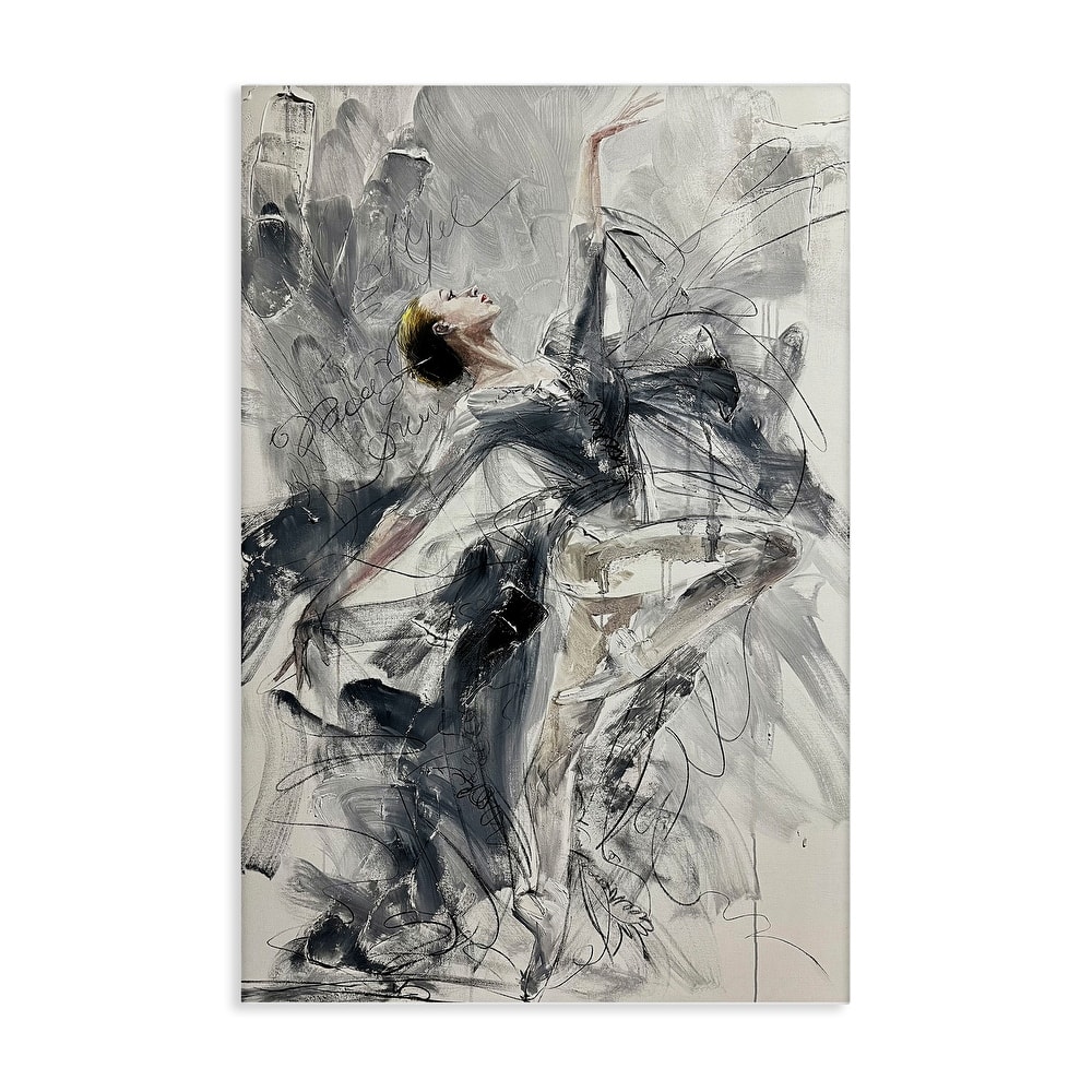 Stupell Elegant Pose Dancer Canvas Wall Art Design By Lucille Lee