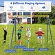 preview thumbnail 5 of 8, Gymax 4-in-1 Kids Swing Set Carbon Steel Swing Stand w/ Basketball