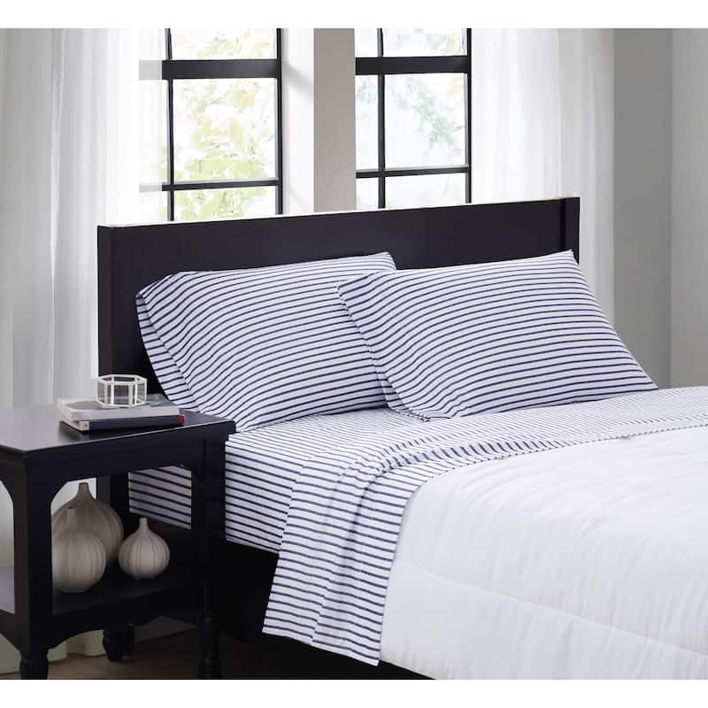 Truly Soft Pinstripe 4 Piece Sheet Set