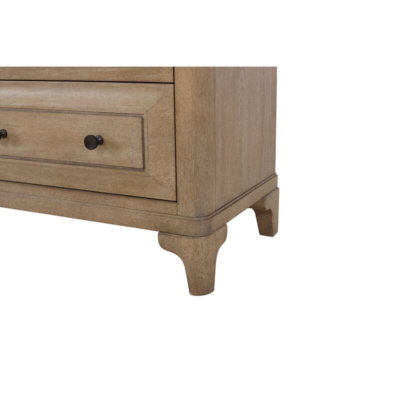 2 Drawer Nightstand With Sand Finish