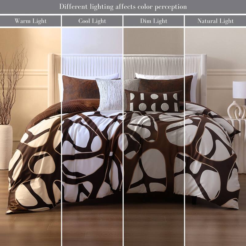 Bebejan Toffee Web 5 Piece Reversible Comforter Set