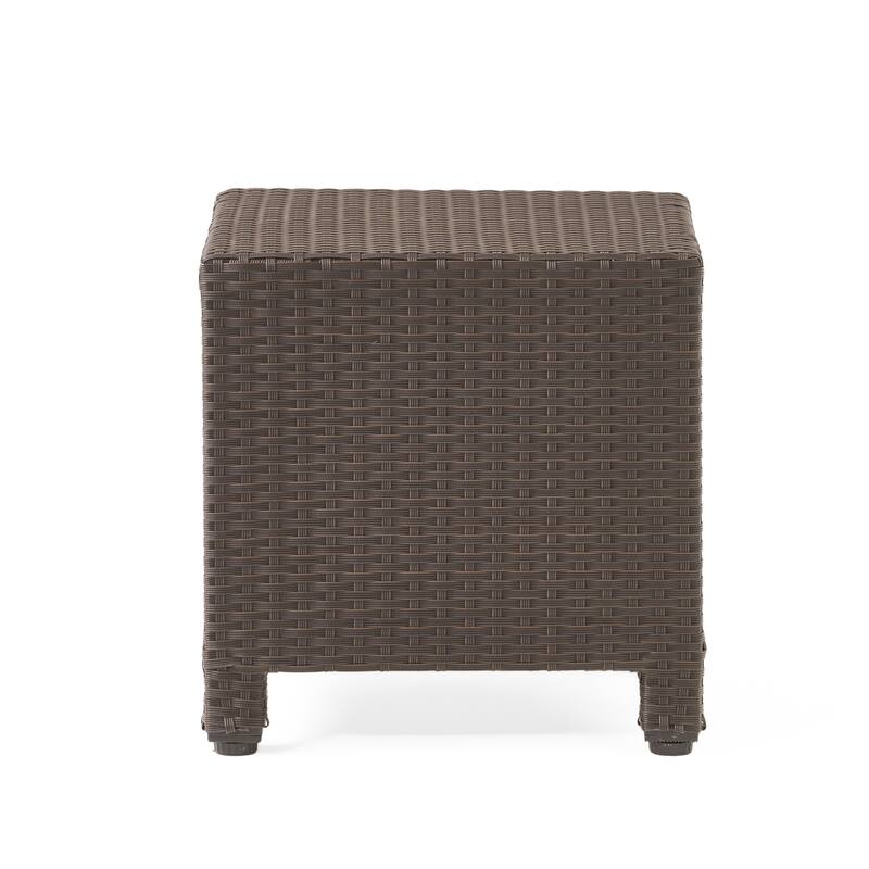 Puerta Outdoor Wicker 3-piece Swivel Chat Set with Cushions by Christopher Knight Home