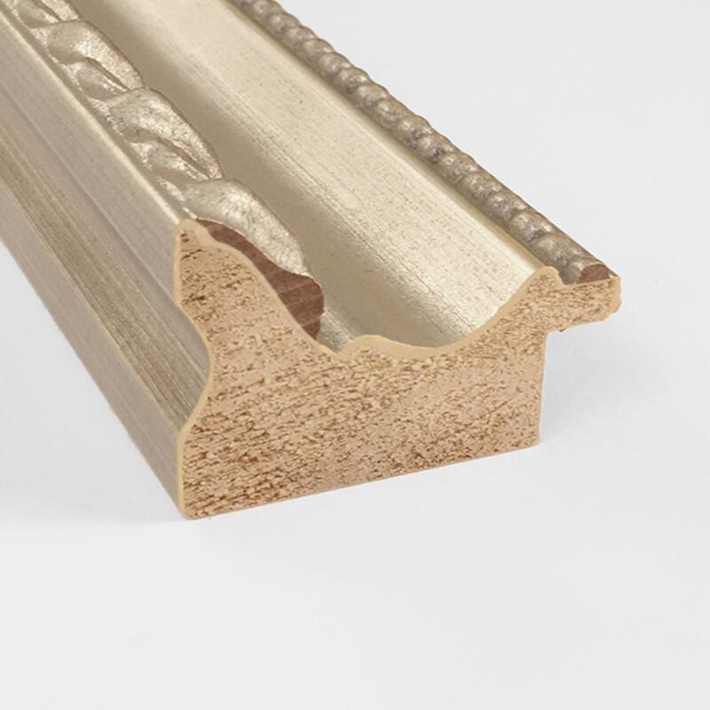 Champagne Teardrop Wood Framed White Corkboard Bulletin Board