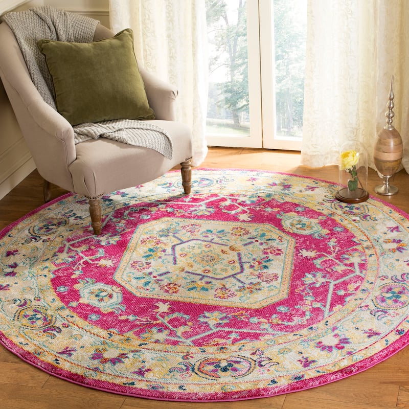 SAFAVIEH Savannah Basmah Boho Oriental Polyester Medallion Rug
