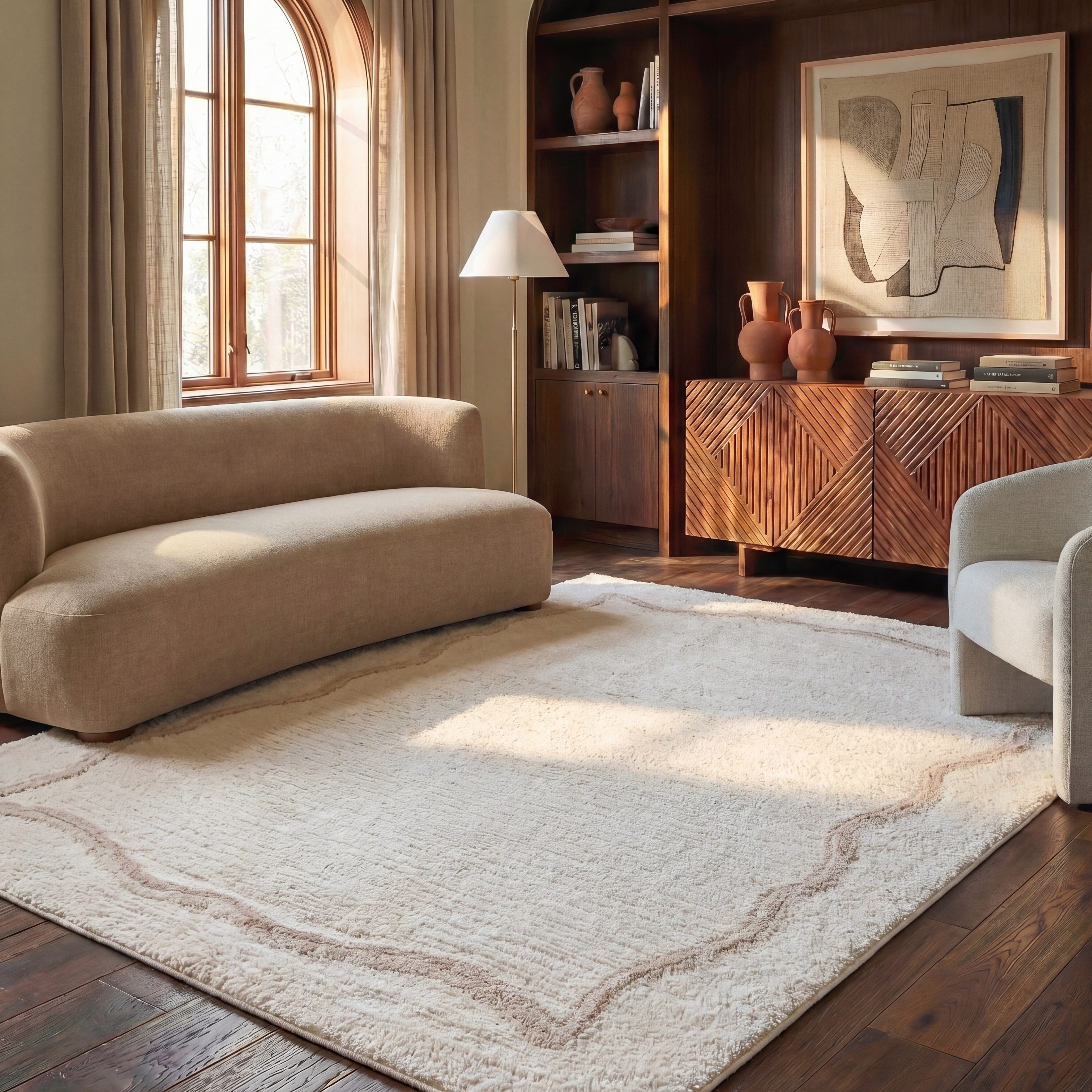 SAFAVIEH Handmade Casablanca Shag Boudy Wool Rug
