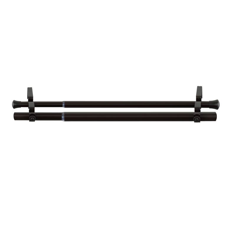 InStyleDesign 1 inch dia. Double Rod Extender - 66 to 120 inches - Black