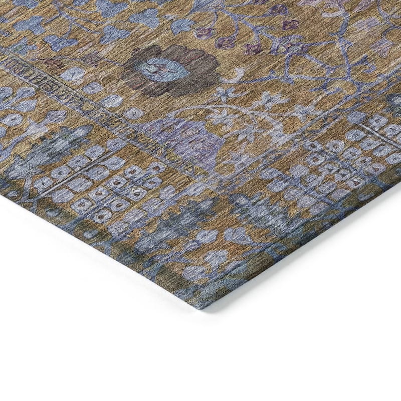 Machine Washable Indoor/ Outdoor Traditional Classic Chantille Rug