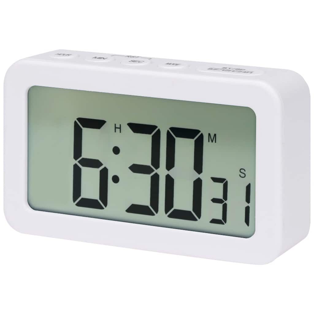 Small Loud Alarm Clock, Battery Operated for Bedroom, Snooze, 12/24H Desk Clock, Home Decoration 3.3 x 2 x 0.8 inch