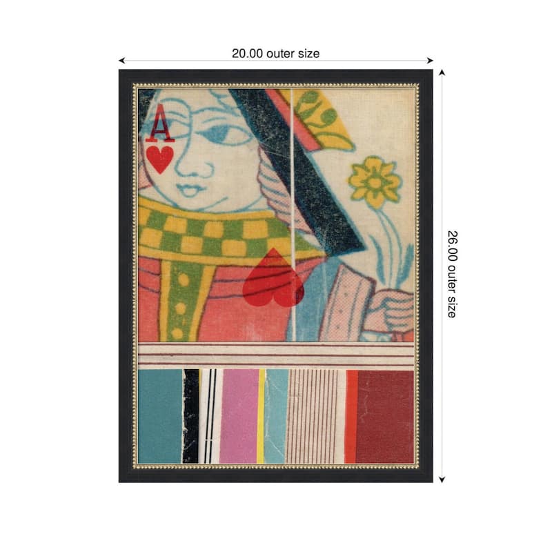 Kate and Laurel Queen with Flower FC by Felicia Dadak Framed Mounted Canvas Wall Art Print