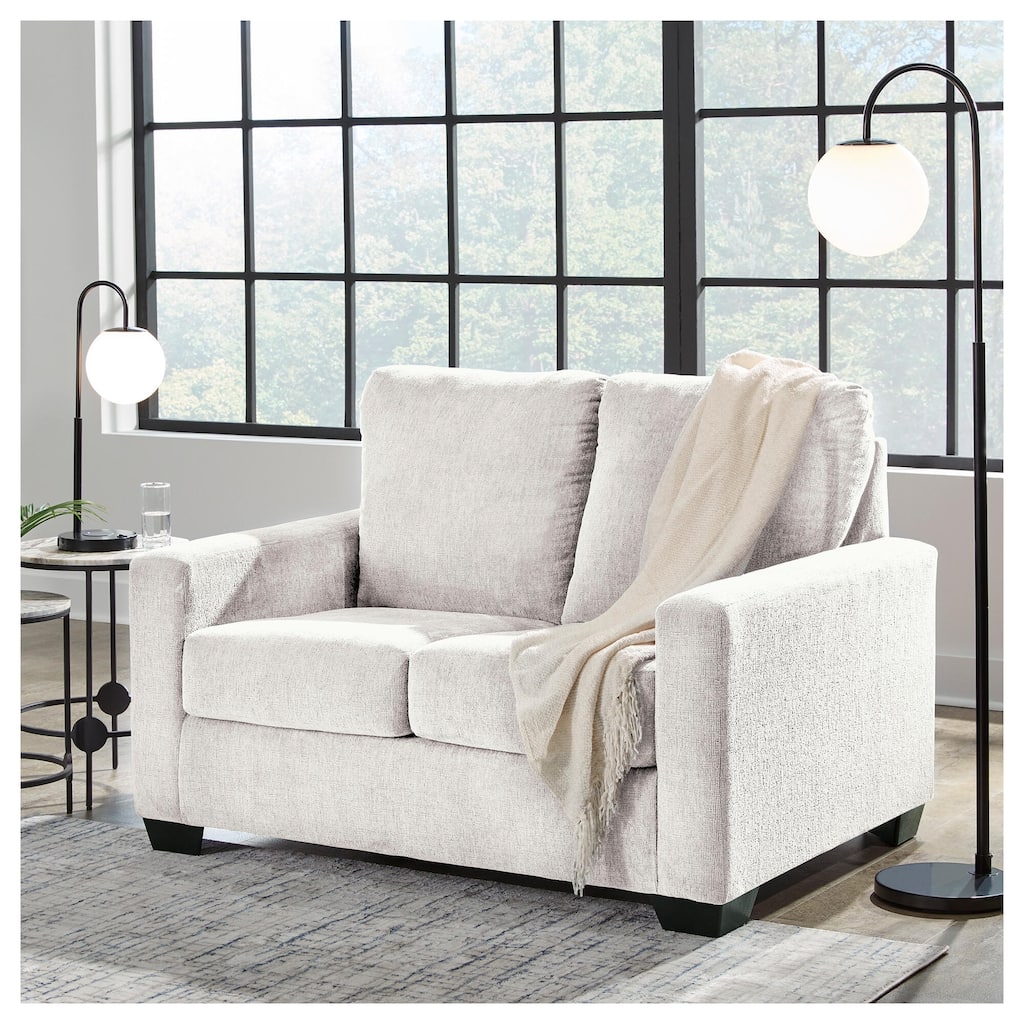 Signature Design by Ashley Rannis Snow Twin Sofa Sleeper - 54"W x 40"D x 39"H