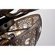 preview thumbnail 10 of 13, Milly Antique Bronze 52-Inch 5-Blade Flower Pattern Metal/Crystal Lighted Ceiling Fan