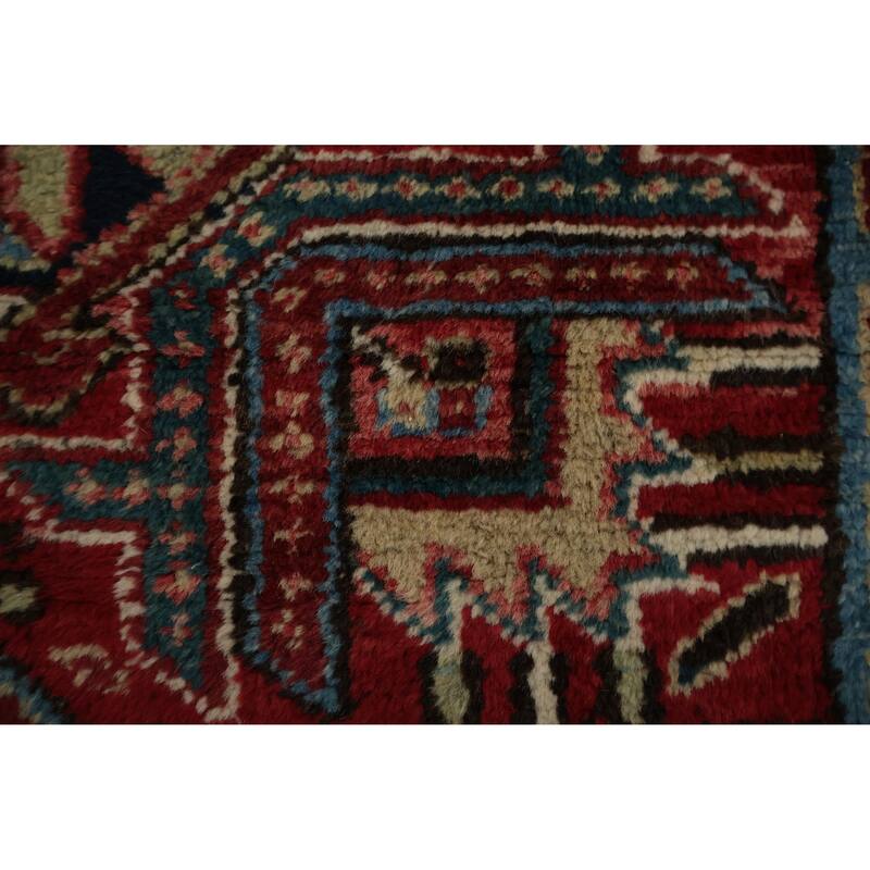 Hand Knotted Oriental 100% Wool Carpet Traditional Medallion Red Heriz (serapi) Area Rug - 13' 7'' X 10' 7''