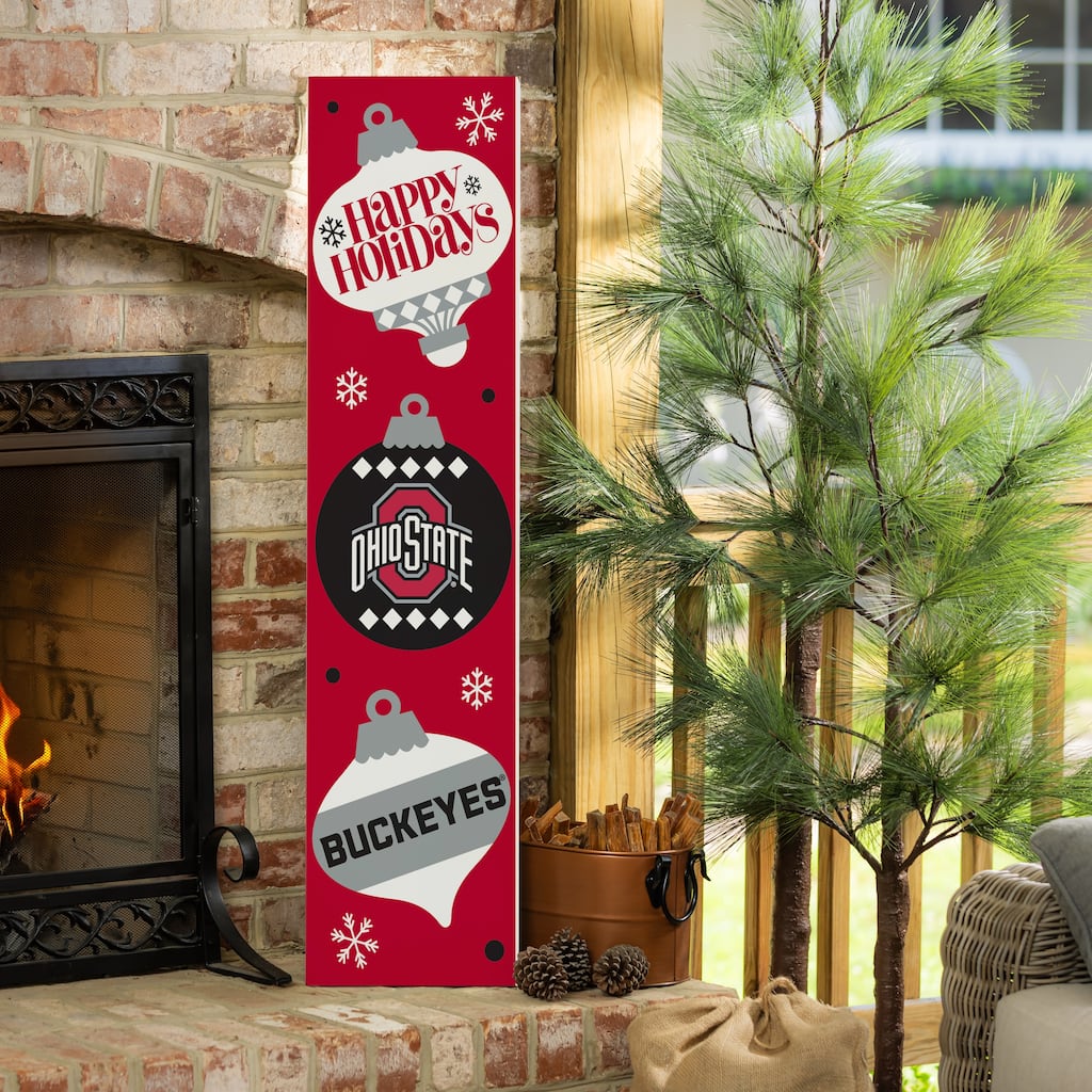 47" Double Sided Seasonal Porch Leaner, Ohio State University - 47" x 11.25"