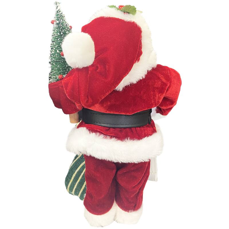12" Black Christmas Night Claus