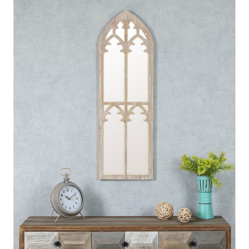 Wood Cathedral Framed Wall Mirror