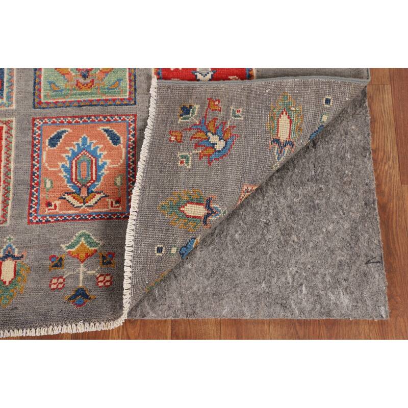 Garden Design Kazak Oriental Accent Rug Handmade Wool Carpet - 3'7" x 4'11"