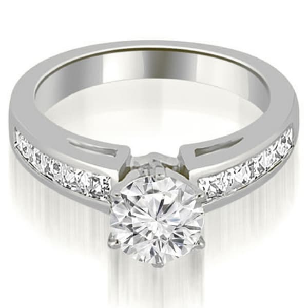 1.75 CT Channel-Set Round & Princess Diamond Engagement Ring in 14KT - White H-I. Opens flyout.