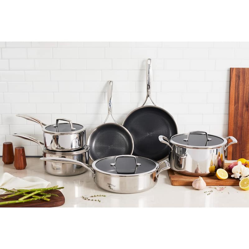 ZWILLING Peak 10-pc Stainless Steel Ceramic Nonstick Dual Performance Cookware Set