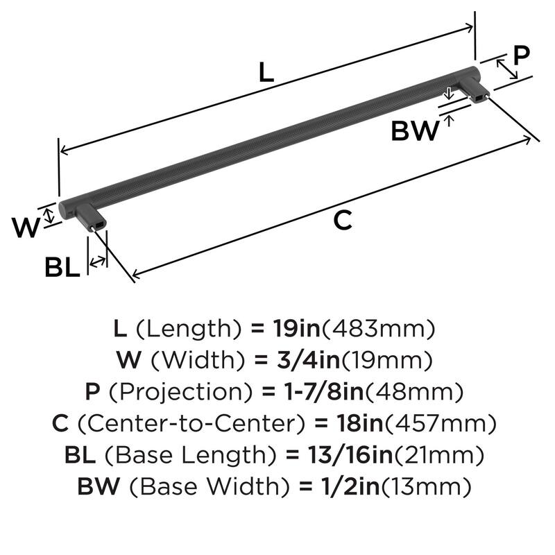 Amerock BP54071 Bronx 18" Center to Center Bar Cabinet Pull