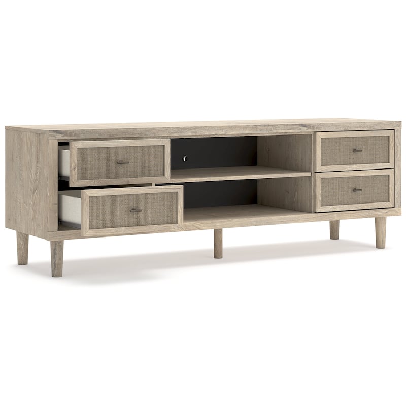Signature Design by Ashley Cielden Brown/Beige 72" TV Stand for TVs up to 82" - 72.01"W x 19.69"D x 24.21"H