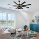 preview thumbnail 13 of 20, Chichoice 65" Industrial Caged Ceiling Fan with Light and Remote, 6-Speed DC Motor Large Ceiling Fan
