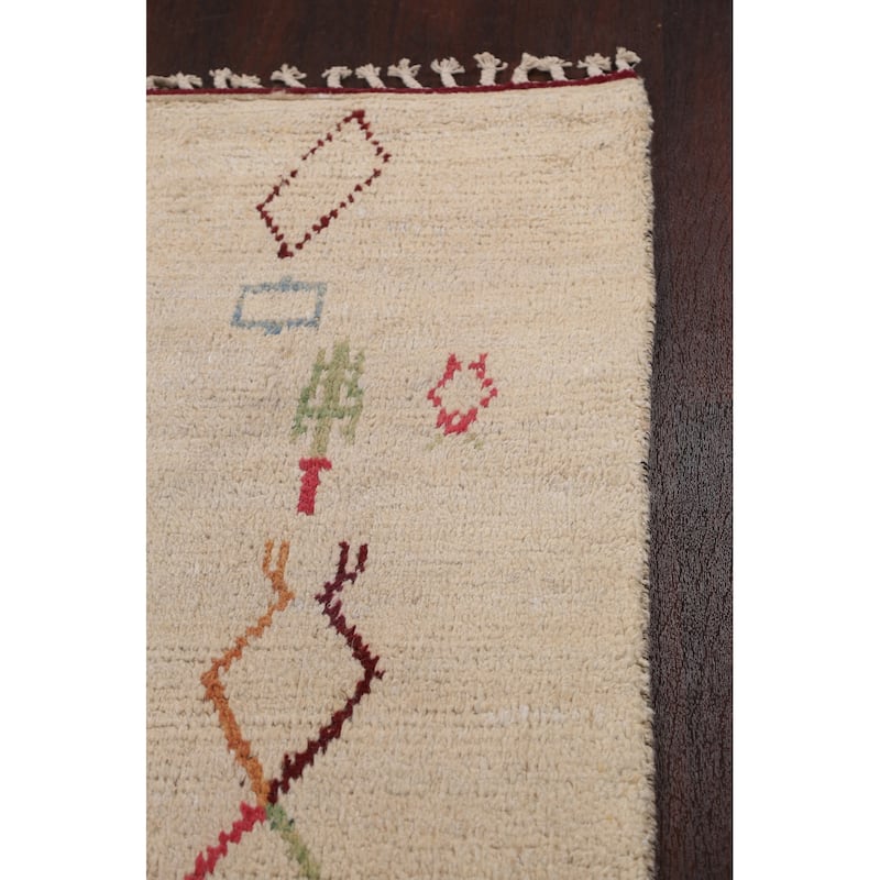 Tribal Oriental Moroccan Wool Area Rug Hand-knotted Home Decor Carpet - 6'1" x 9'9"