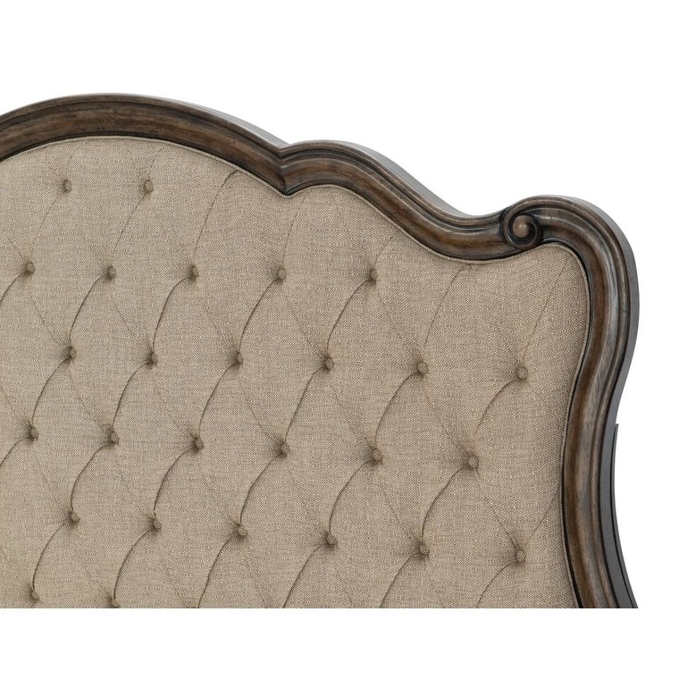 Brown Oak Finish Formal Traditional Bed 1pc