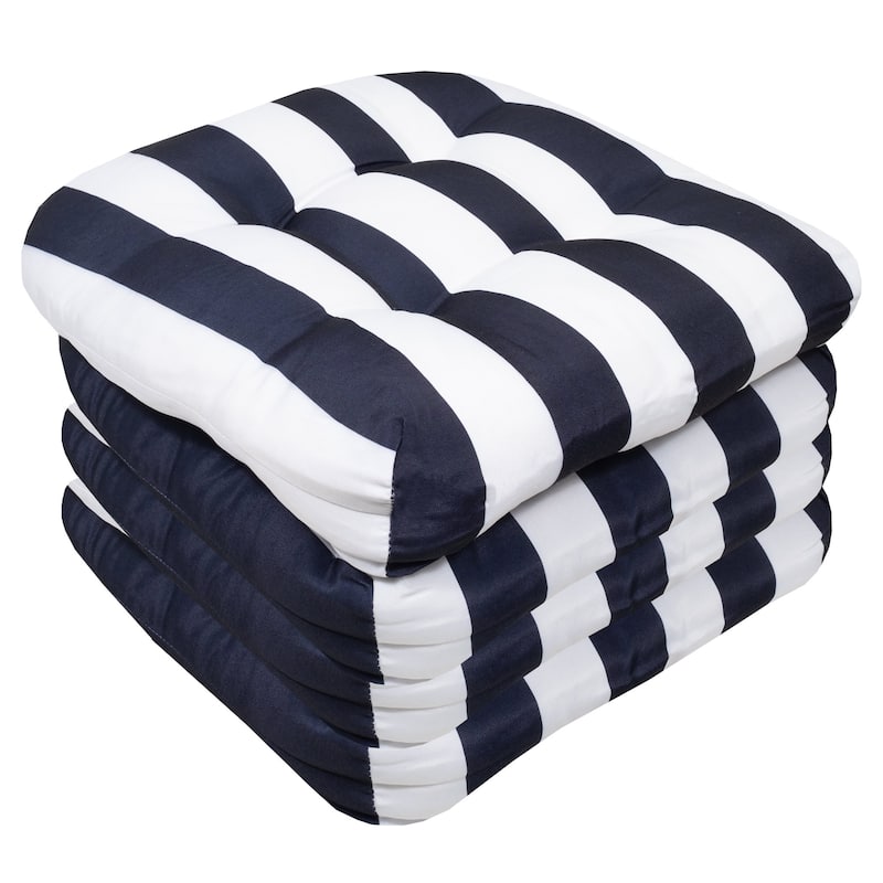 Havana Striped Tufted Patio Seat Cushion Sets