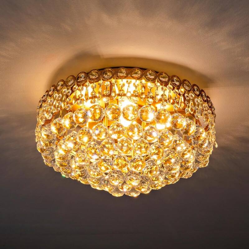 KAYLA 19-Lights High Ceiling Chandelier Modern Gold Crystal Chandeliers Large Foyer Chandelier Fixtures