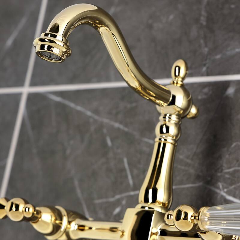 Willshire Two-Handle 2-Hole Wall Mount Bridge Kitchen Faucet