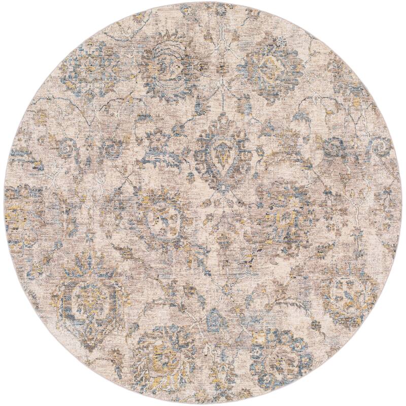 Livabliss Boudine Traditional Area Rug - Beige - 6'7" Round